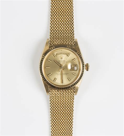 rolex gold chronometer mesh band|Rolex gold oyster watch.